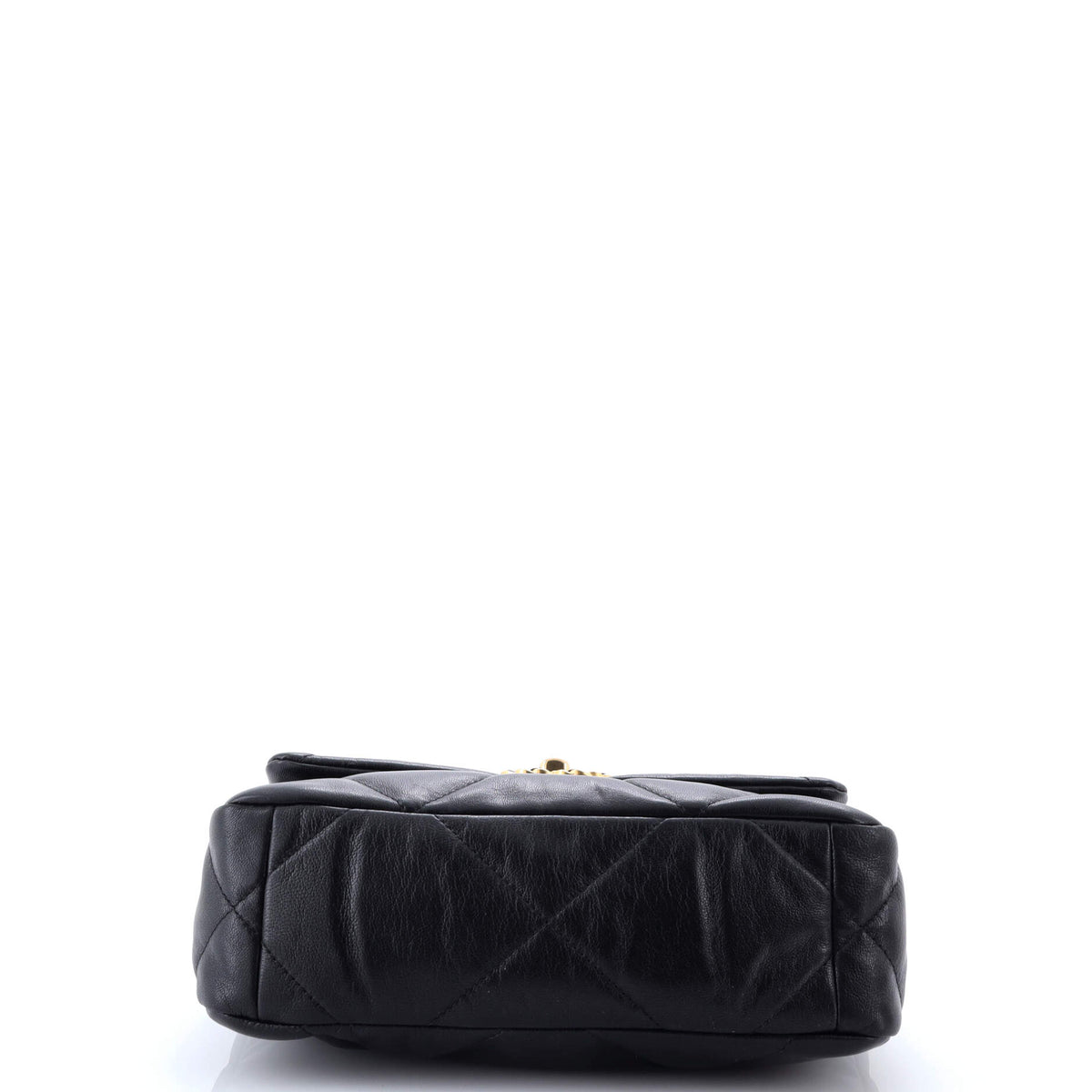 19 Flap Bag Quilted Shiny Crumpled Calfskin Medium