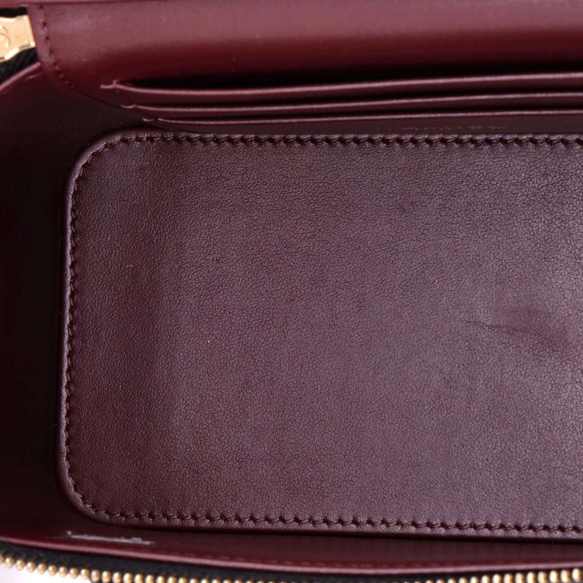 Business Affinity Top Handle Vanity Case with Chain Quilted Caviar Small