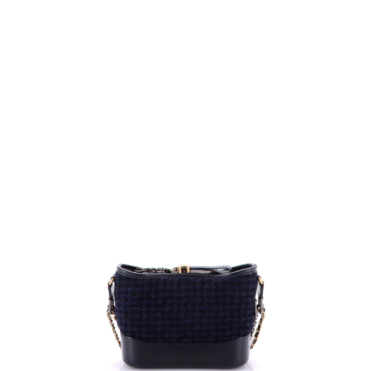 Gabrielle Logo Hobo Tweed and Calfskin Small