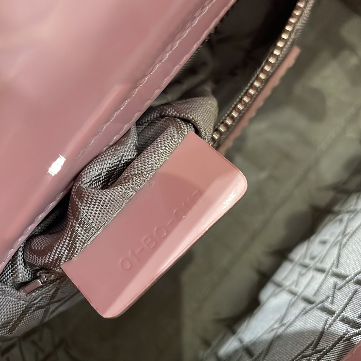Lady Dior Bag Cannage Quilt Patent Mini