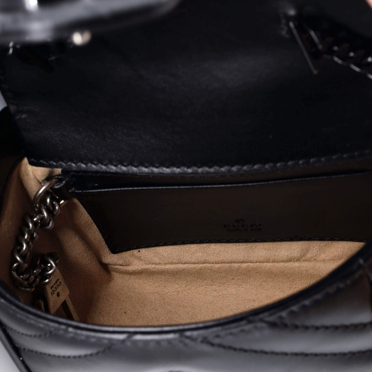 GG Marmont Flap Belt Bag Matelasse Leather Mini