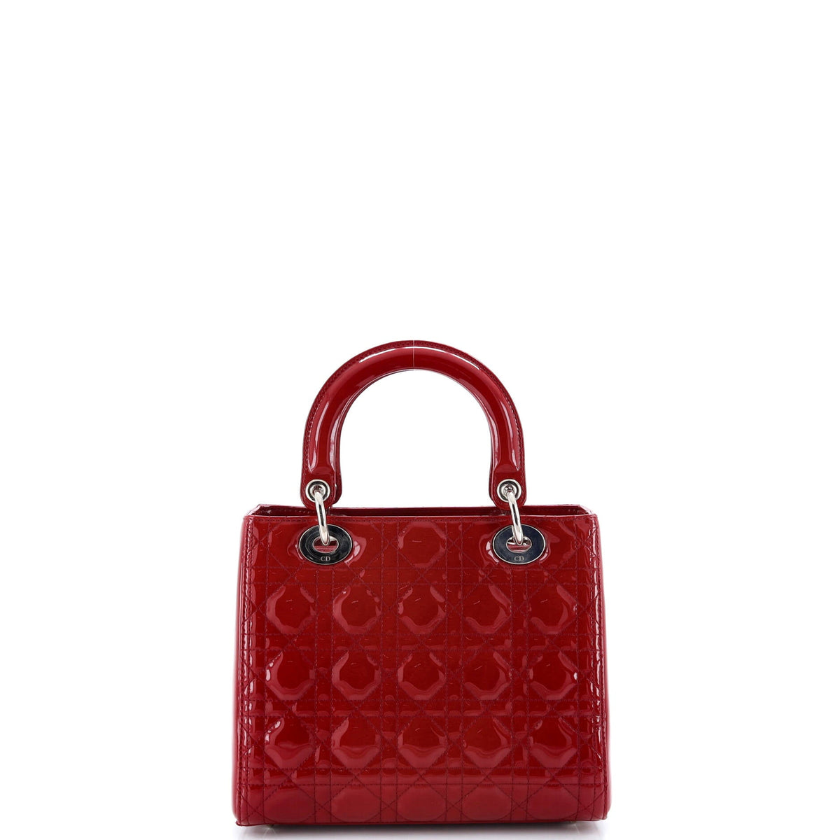 Lady Dior Bag Cannage Quilt Patent Medium