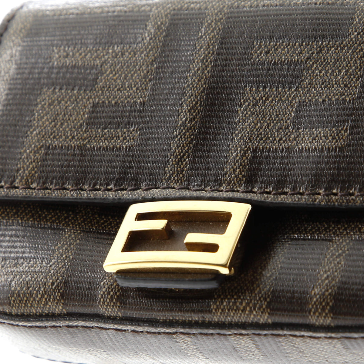 Chain Baguette Charm Bag Zucca Coated Canvas Nano