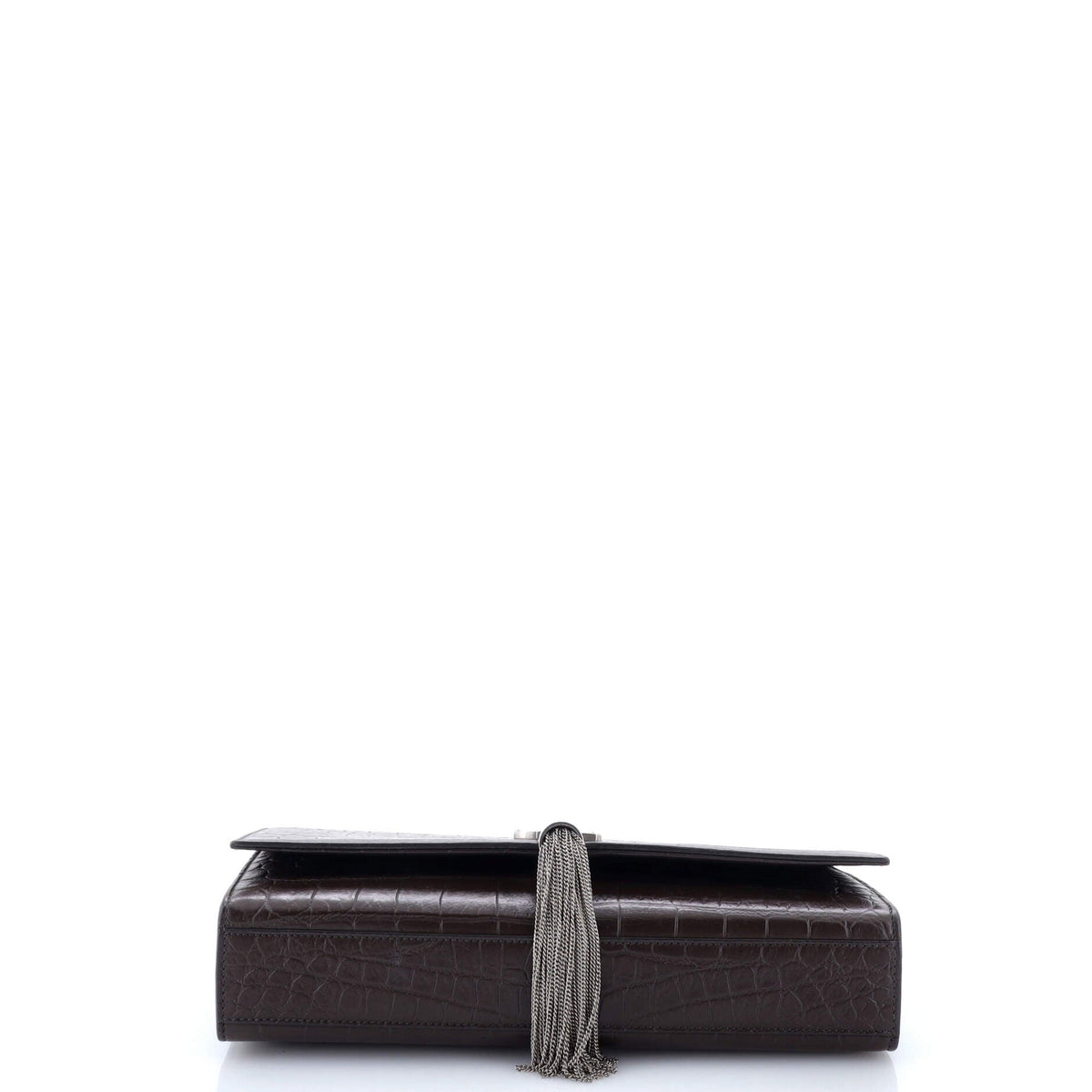 Classic Monogram Tassel Crossbody Bag Crocodile Embossed Leather Medium