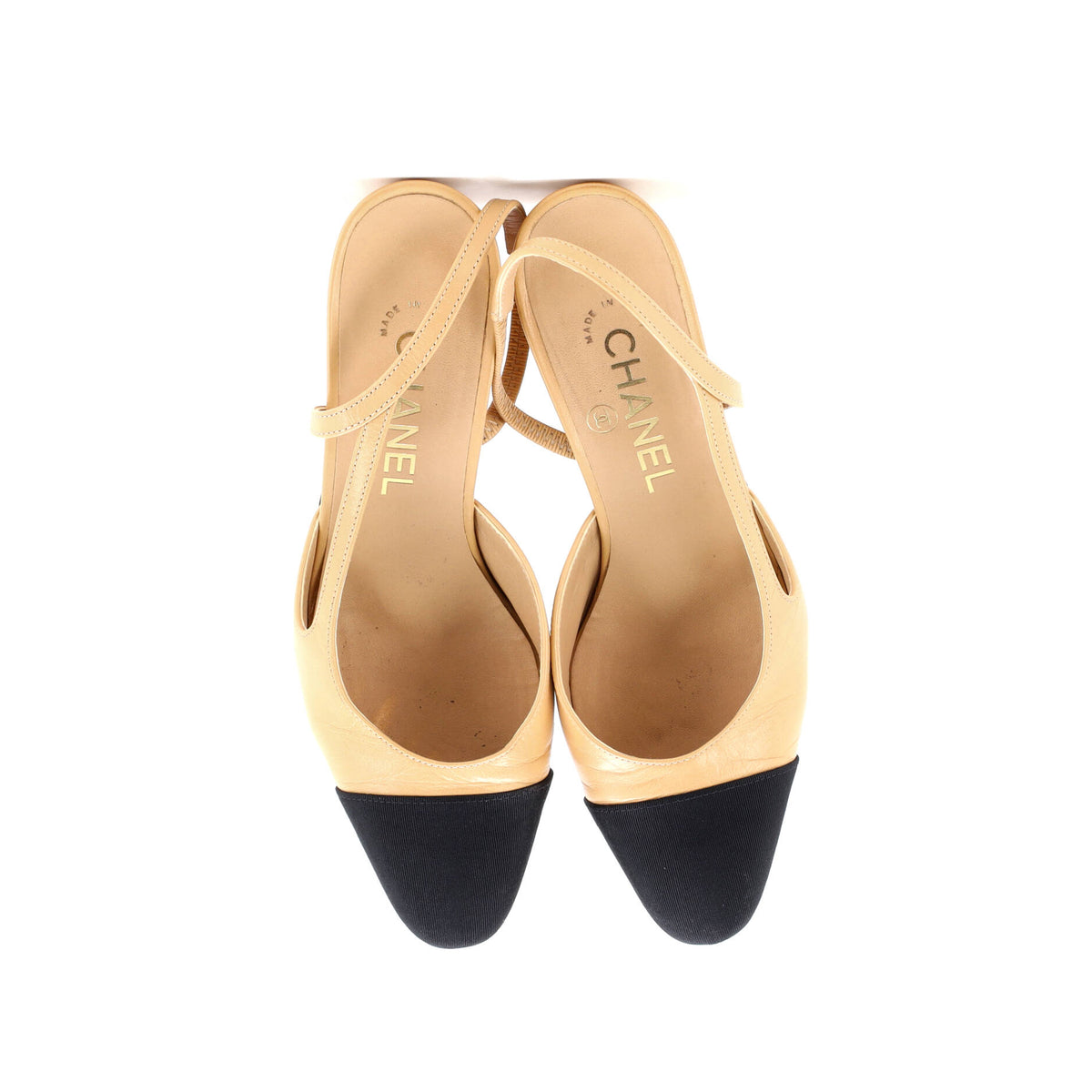 Women’s Cap Toe Slingback Pumps Leather