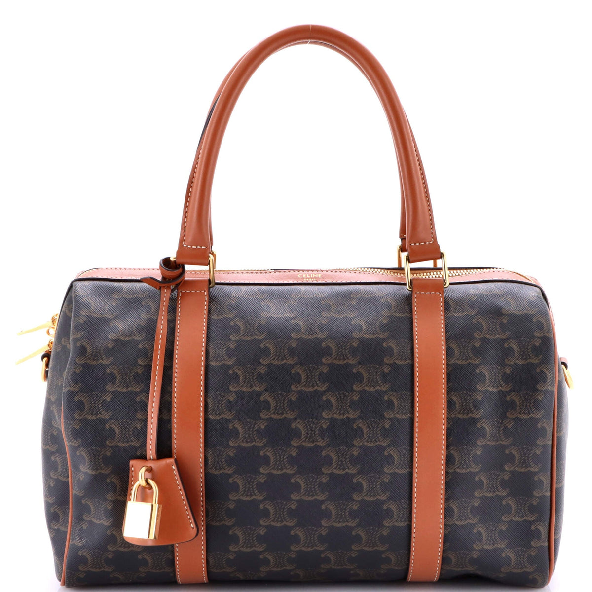 Boston Bag Triomphe Coated Canvas Medium