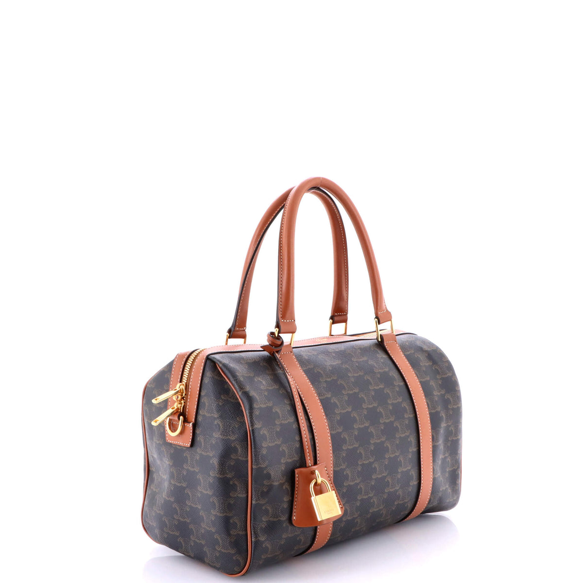 Boston Bag Triomphe Coated Canvas Medium