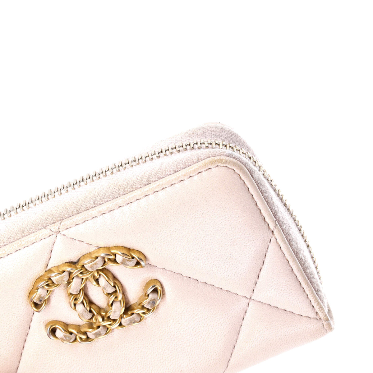 19 Zip Coin Purse Quilted Leather
