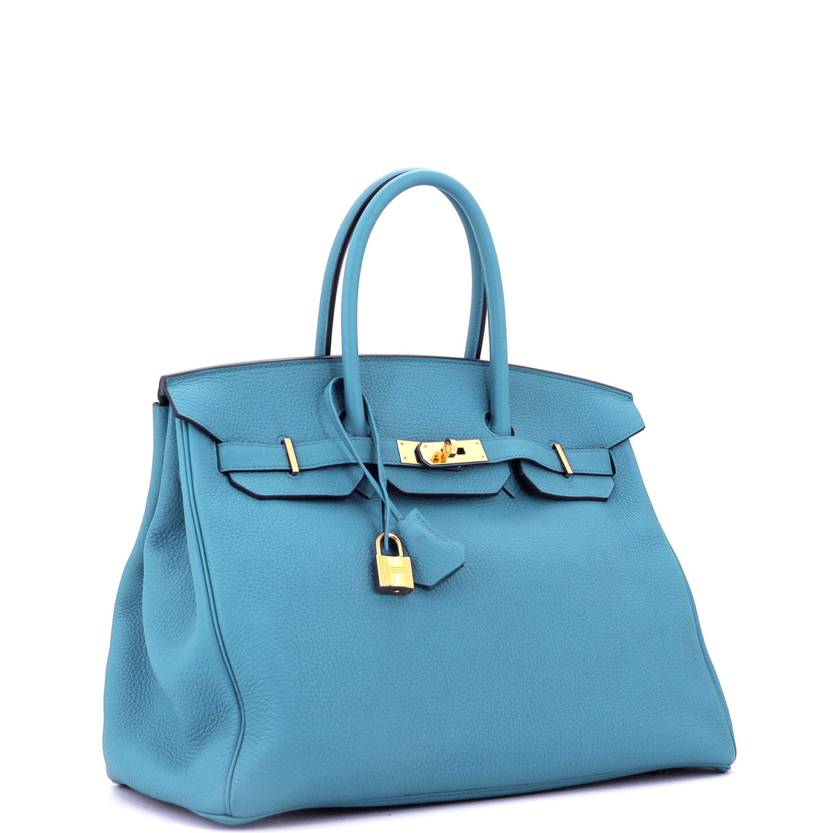 Birkin Handbag Turquoise Togo with Gold Hardware 35
