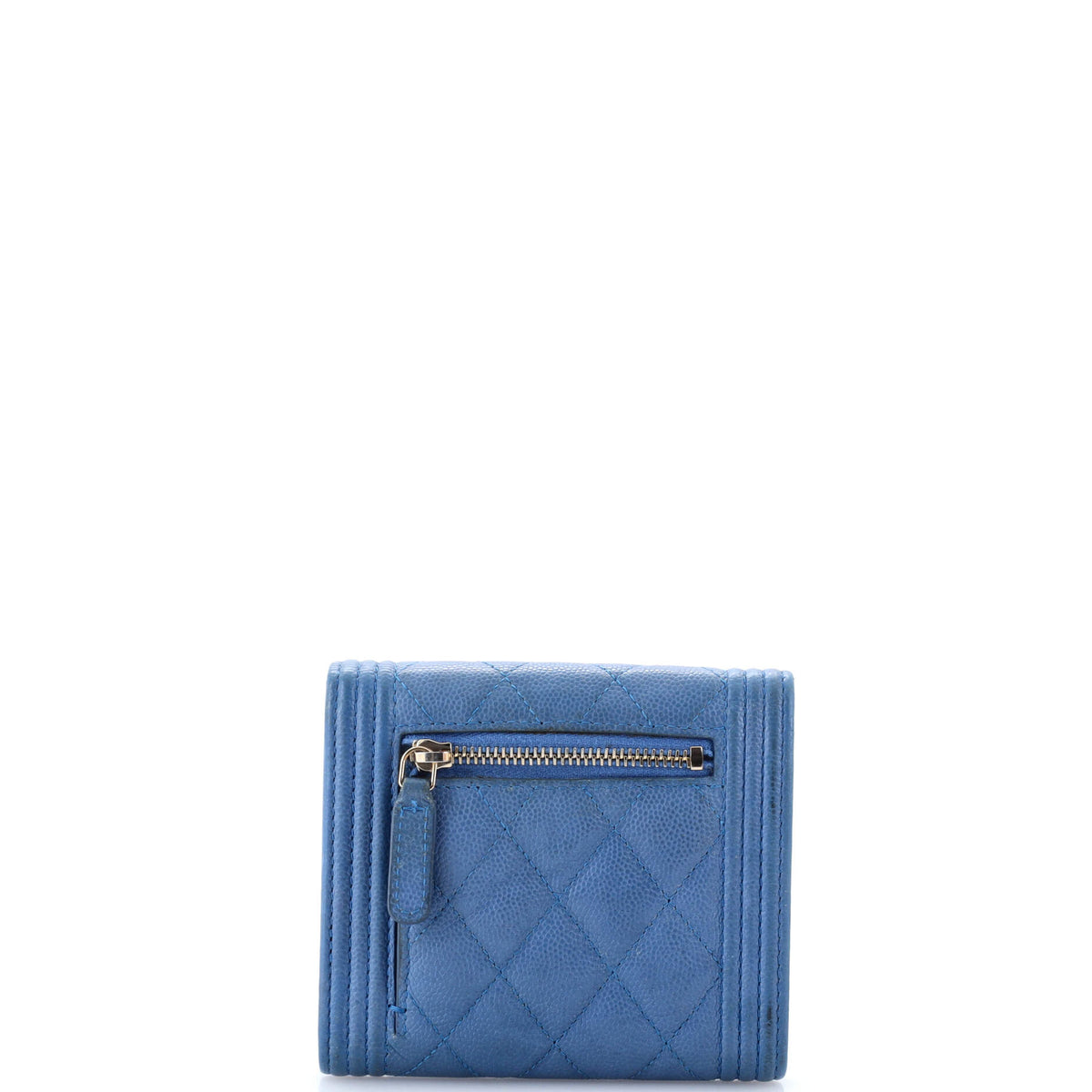 Boy Flap Wallet Quilted Caviar Compact