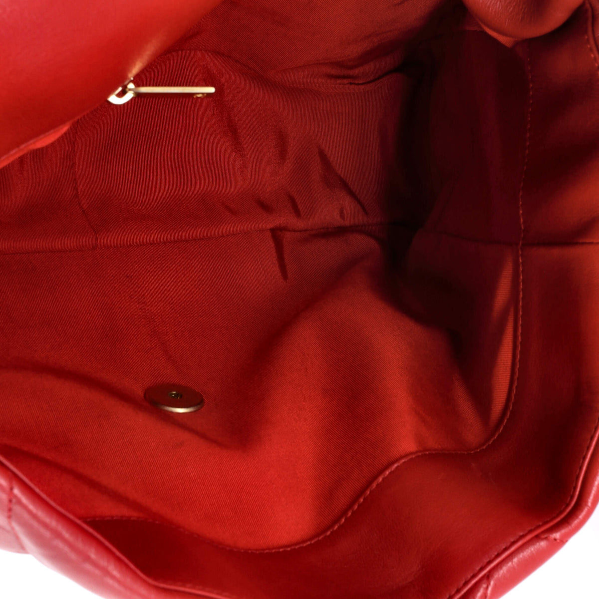19 Flap Bag Quilted Leather Maxi