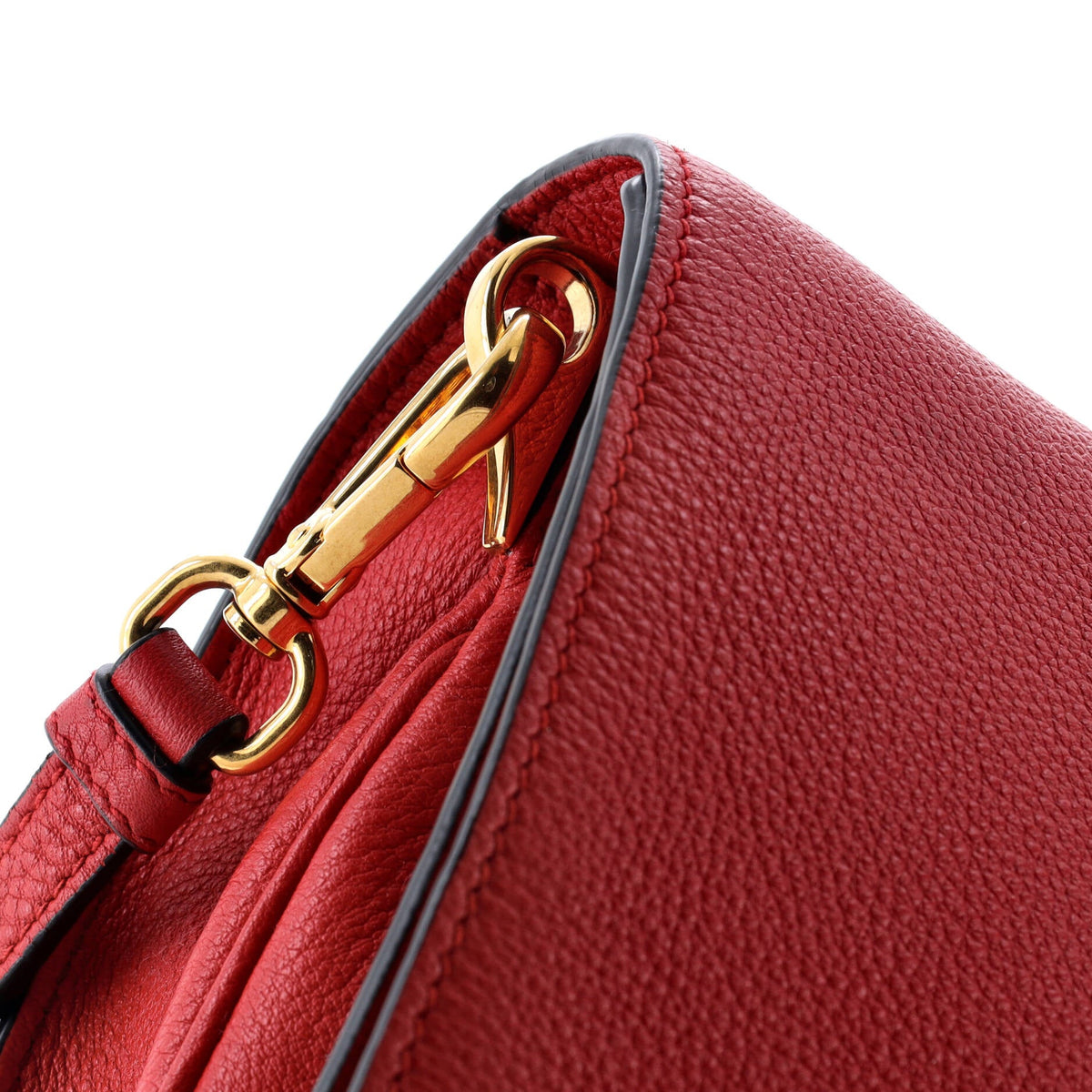 Dual Strap Flap Crossbody Bag Vitello Daino Small