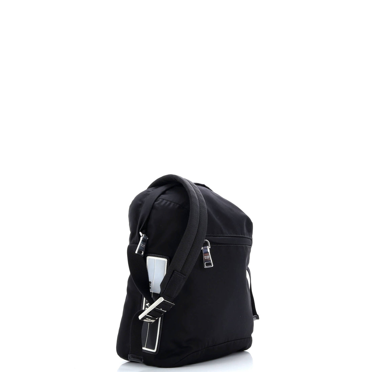 Logo Patch Zip Messenger Bag Tessuto Medium