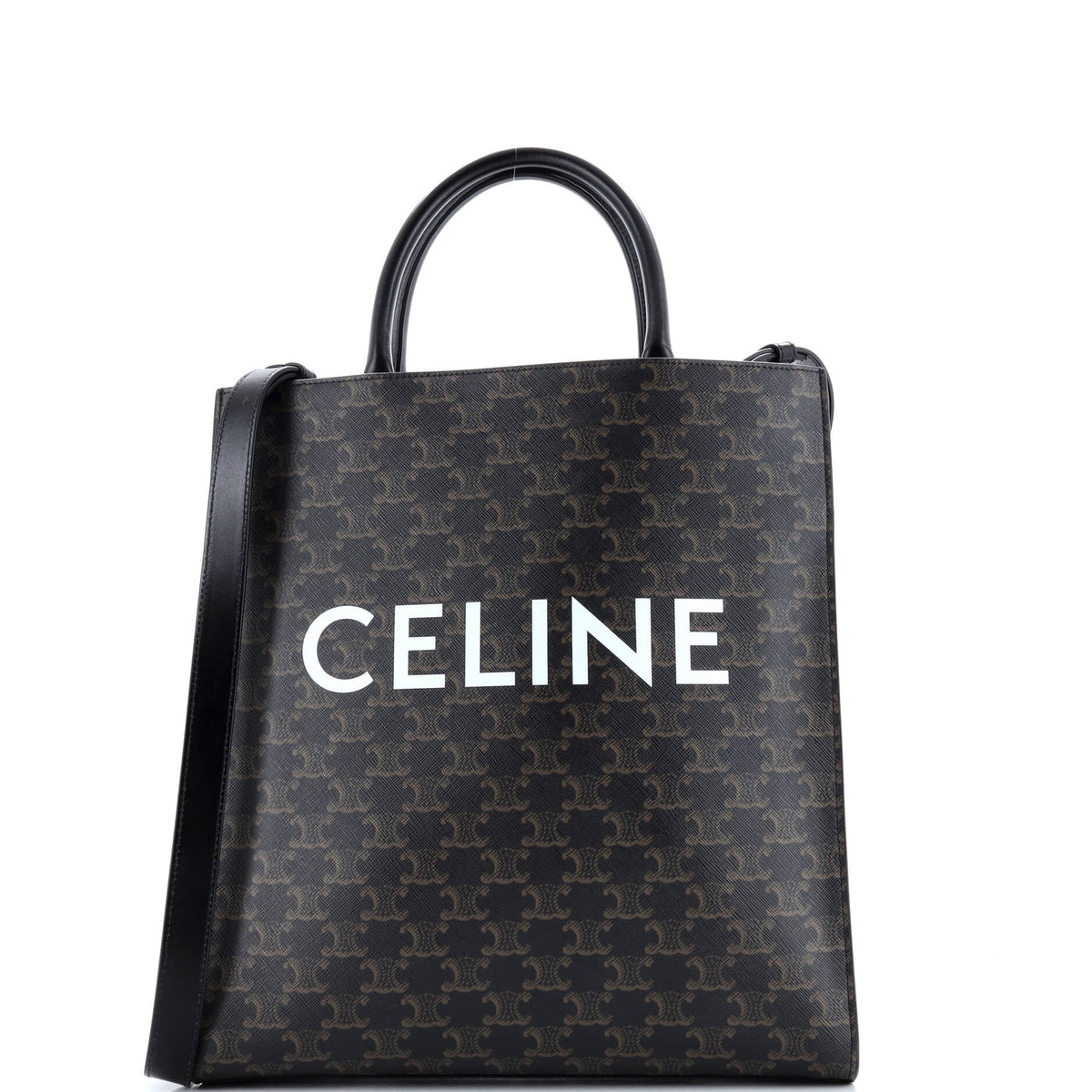 Vertical Cabas Tote Triomphe Coated Canvas Medium