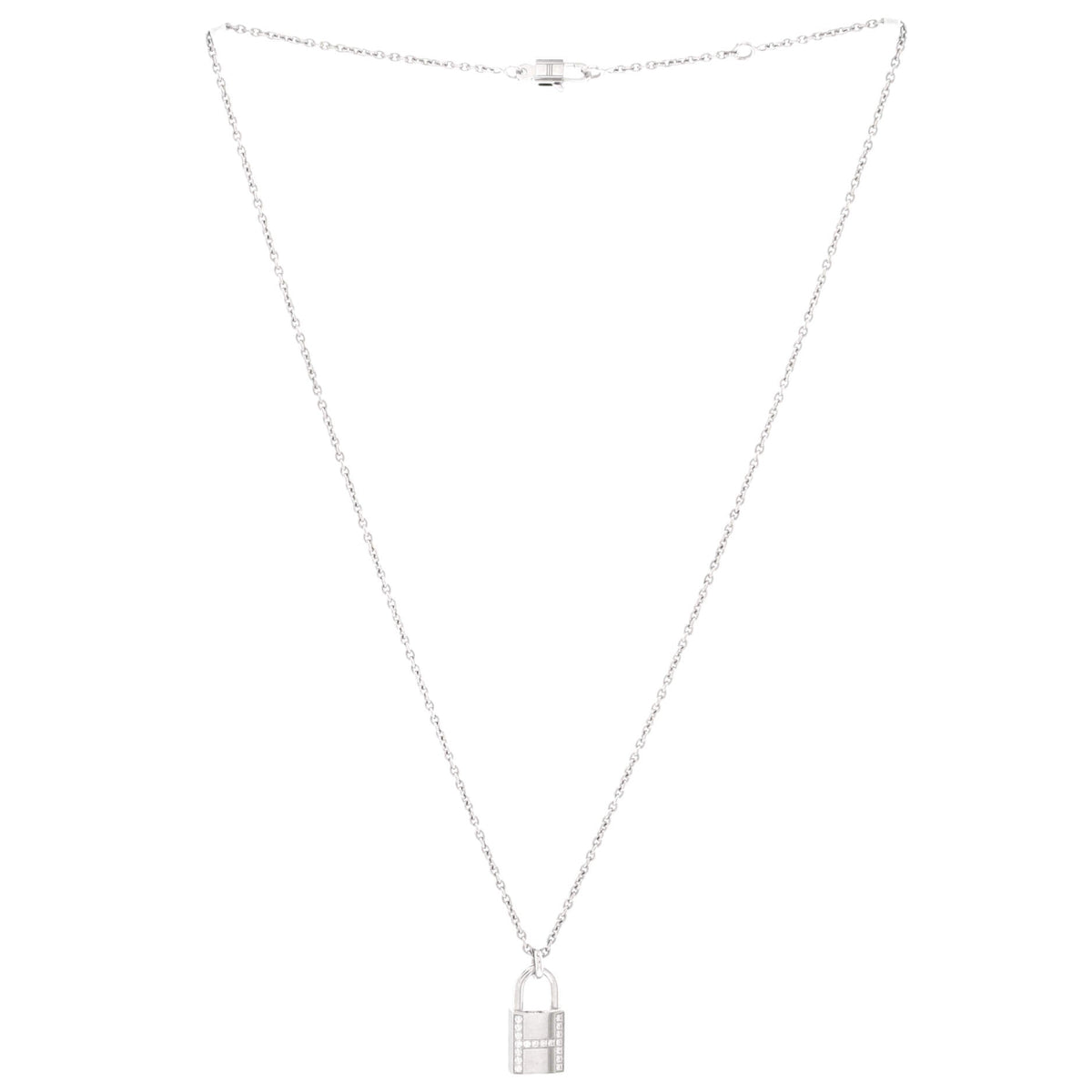 Amulettes Cadenas Pendant Necklace 18K White Gold with Diamonds