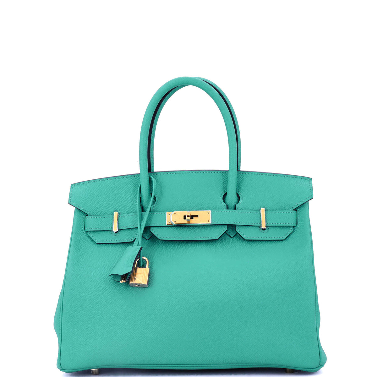 Birkin Handbag Vert Verone Epsom with Gold Hardware 30