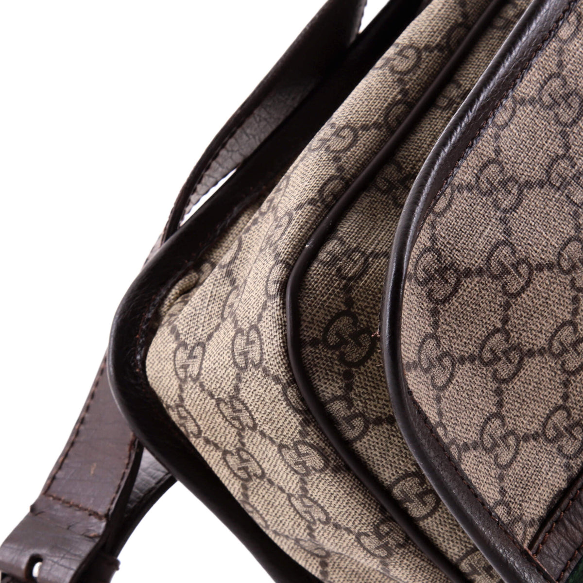 Web Flap Messenger Bag GG Coated Canvas Medium