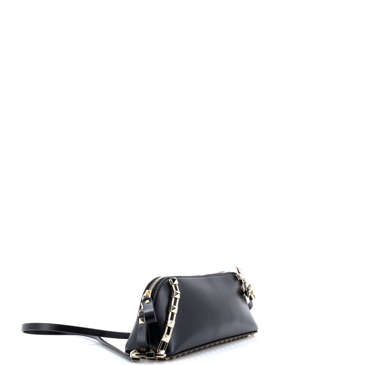 Rockstud Zip Crossbody Bag Leather East West