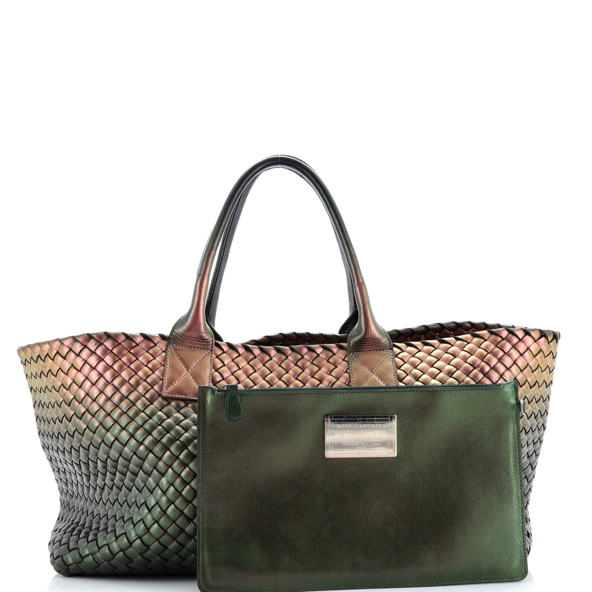 Cabat Tote Intrecciato Iridescent Nappa Medium