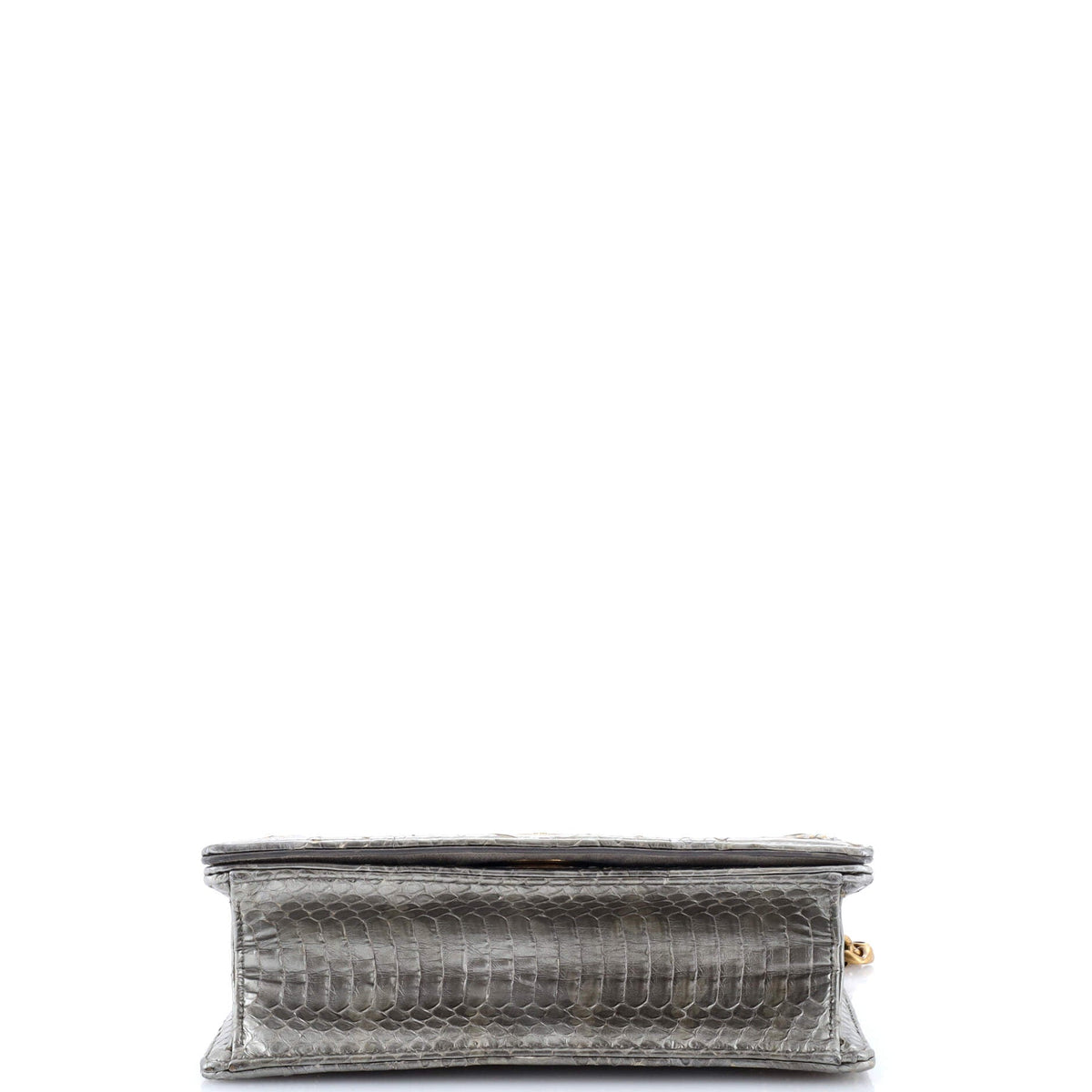 Diorama Flap Bag Embellished Python Small