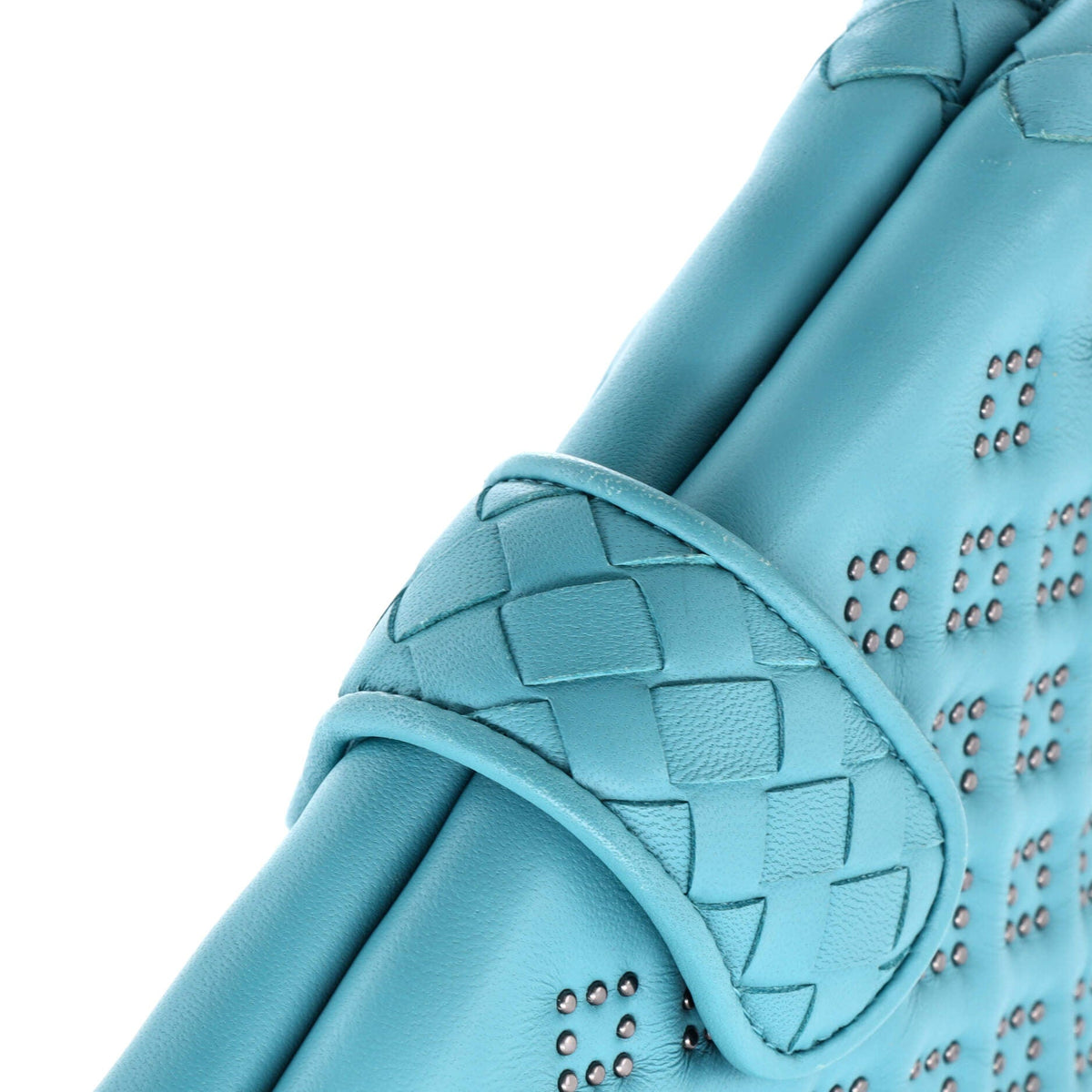 Lauren 1980 Clutch Studded Leather with Intrecciato Detail