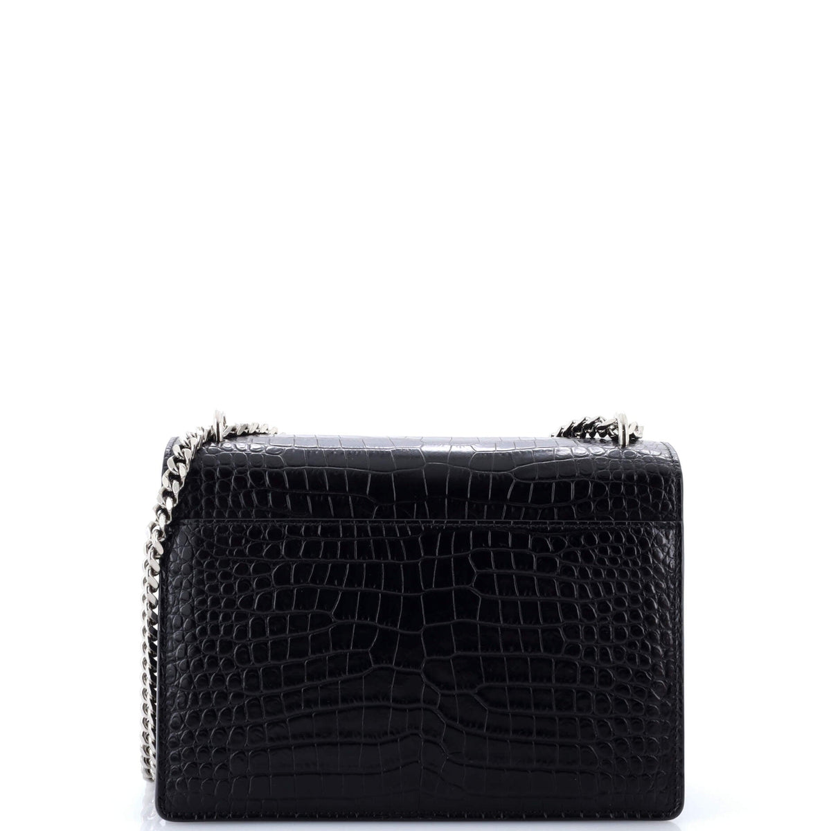 Sunset Crossbody Bag Crocodile Embossed Leather Medium