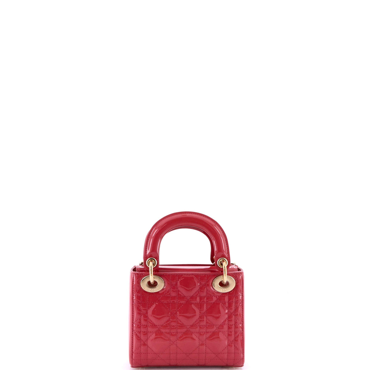 Lady Dior Chain Bag Cannage Quilt Patent Mini