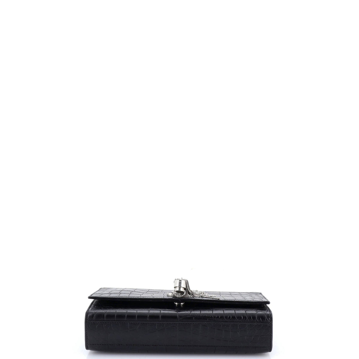 Classic Monogram Tassel Crossbody Bag Crocodile Embossed Leather Medium
