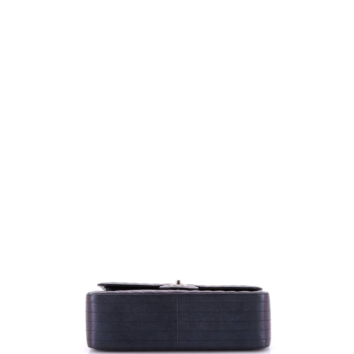 Classic Double Flap Bag Chevron Iridescent Caviar Jumbo