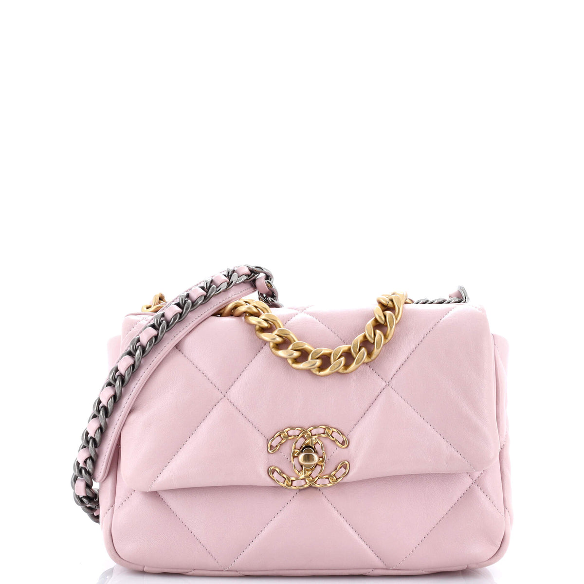 19 Flap Bag Quilted Leather Medium