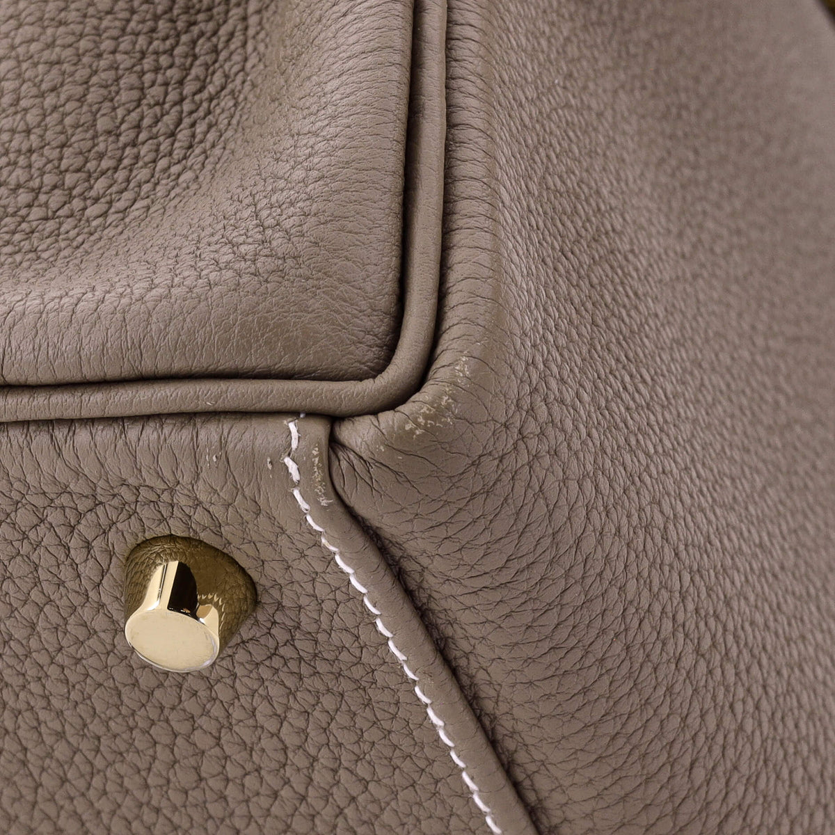 Kelly Handbag Grey Togo with Gold Hardware 28