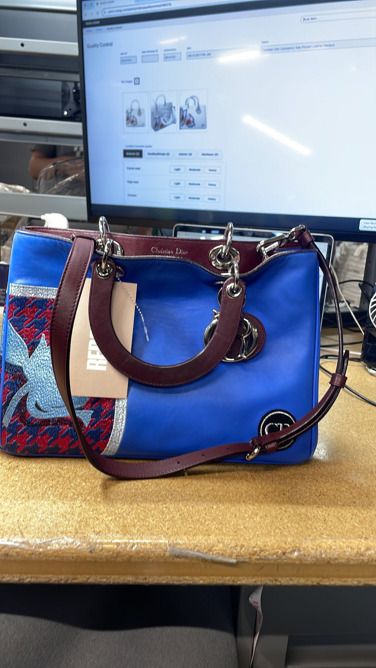 Diorissimo Tote Embroidered Leather Medium