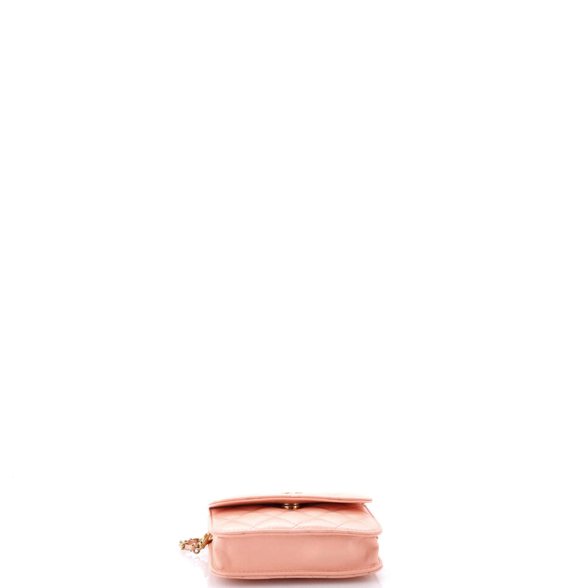 Pearl Crush Flap Clutch with Chain Quilted Lambskin Mini
