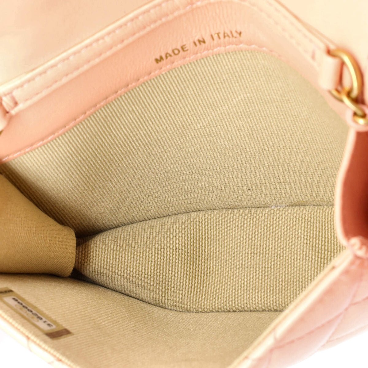Pearl Crush Flap Clutch with Chain Quilted Lambskin Mini