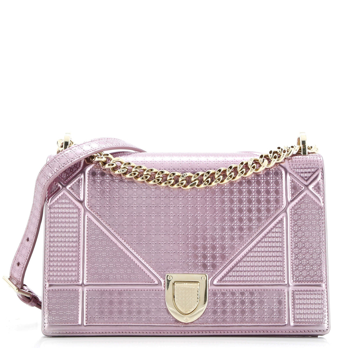 Diorama Flap Bag Cannage Embossed Calfskin Medium