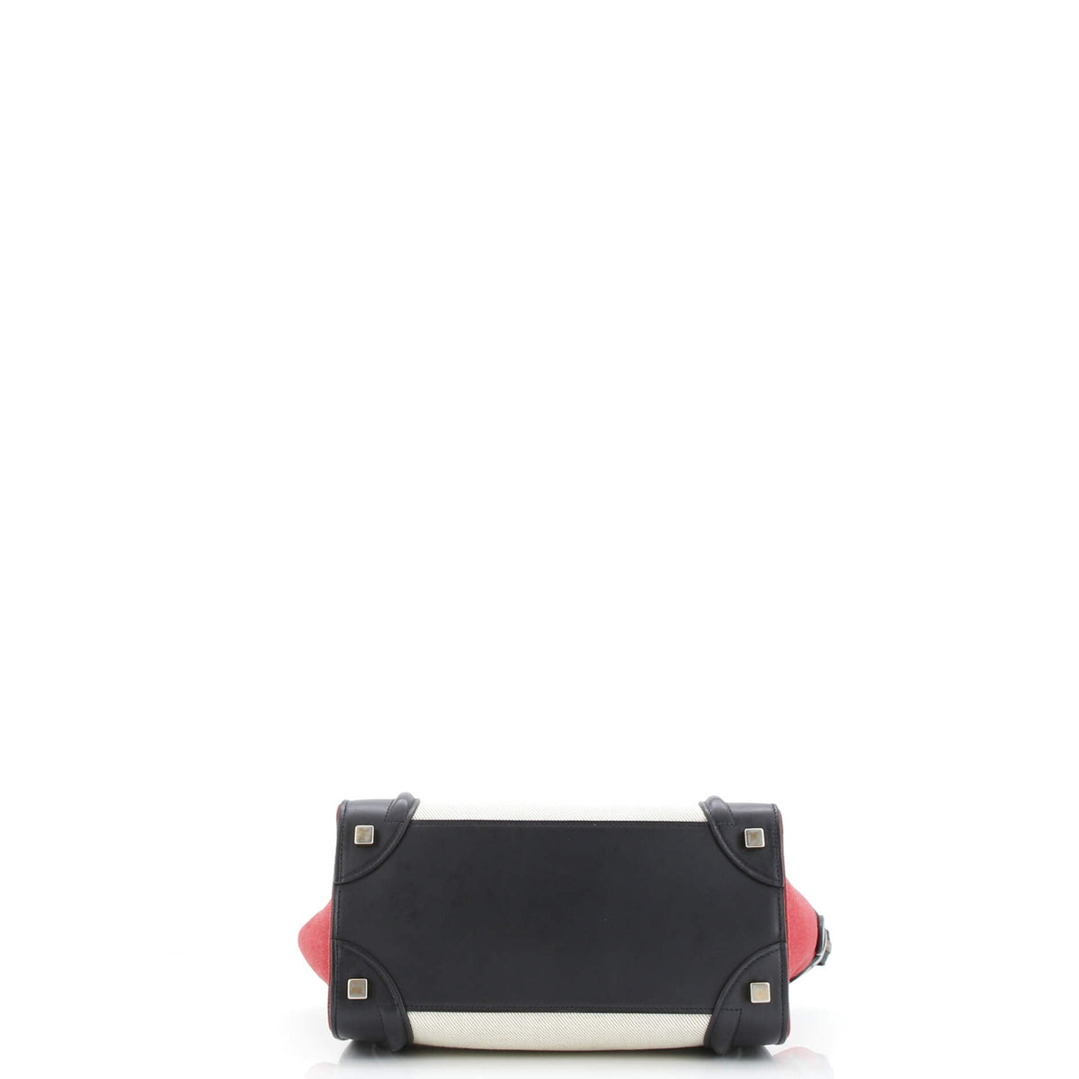 Tricolor Luggage Bag Canvas and Leather Micro