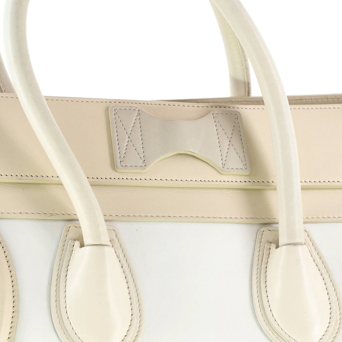 Bicolor Luggage Bag Leather Mini
