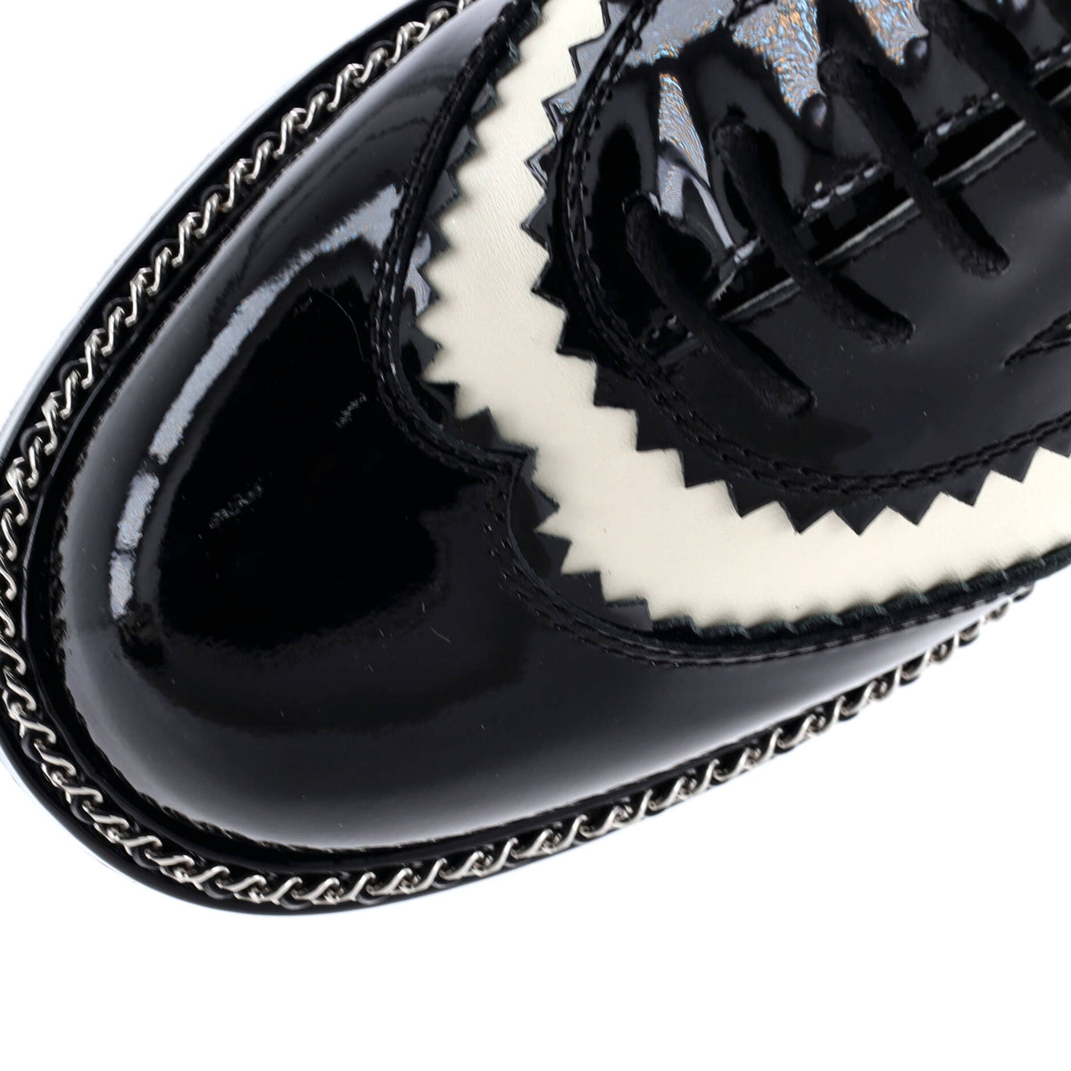 Women's CC Chain Around Oxfords Patent and Leather