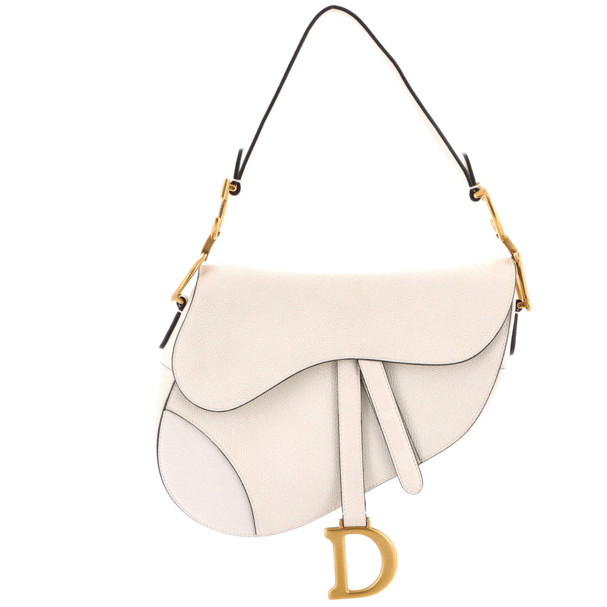 Saddle Handbag Leather Medium