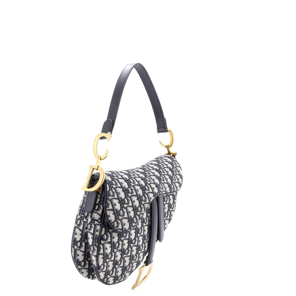 Saddle Handbag with Strap Oblique Canvas Medium