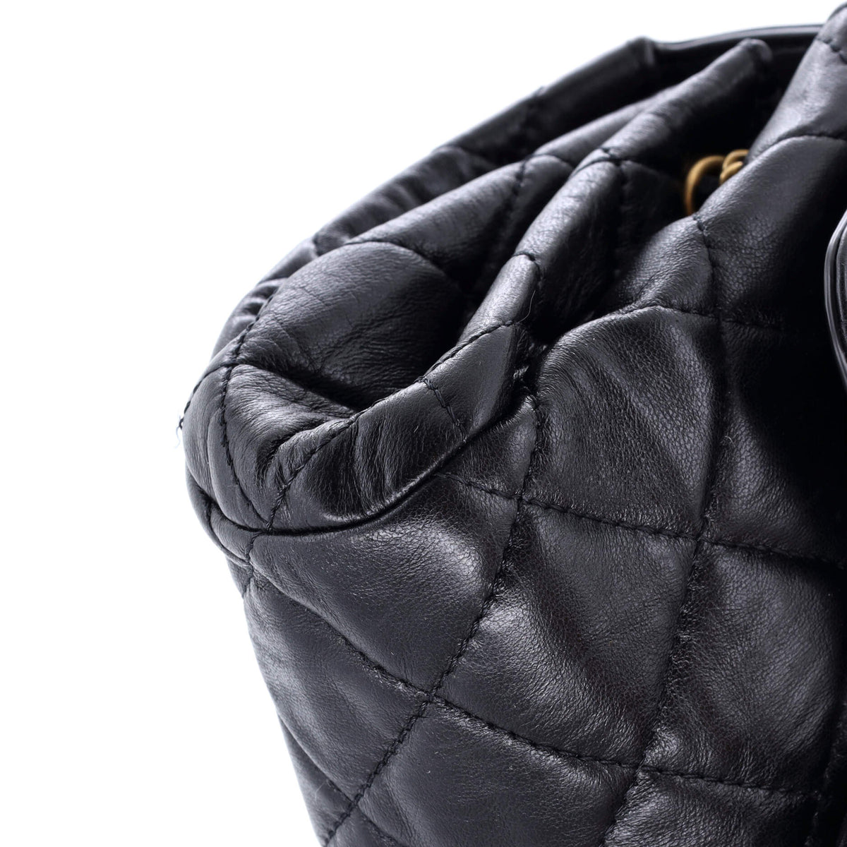 Chain Woven CC Square Accordion Flap Bag Quilted Lambskin Mini