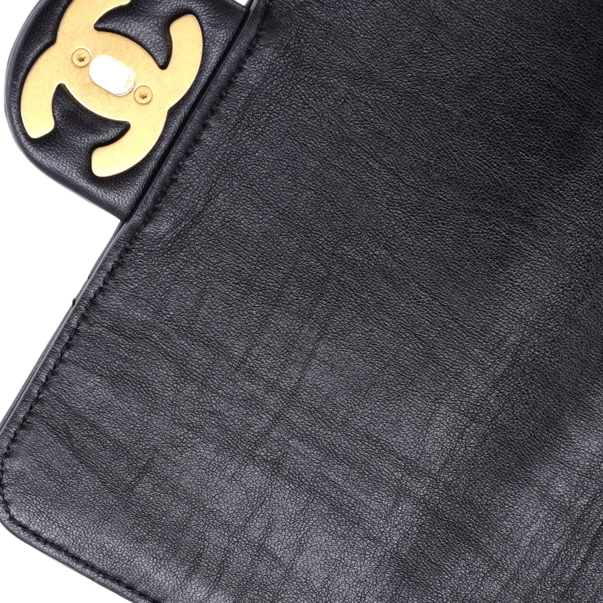 Chain Woven CC Square Accordion Flap Bag Quilted Lambskin Mini