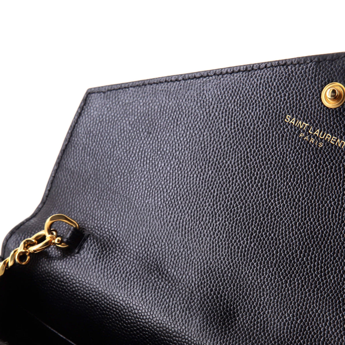 Classic Monogram Wallet on Chain Matelasse Chevron Leather Small