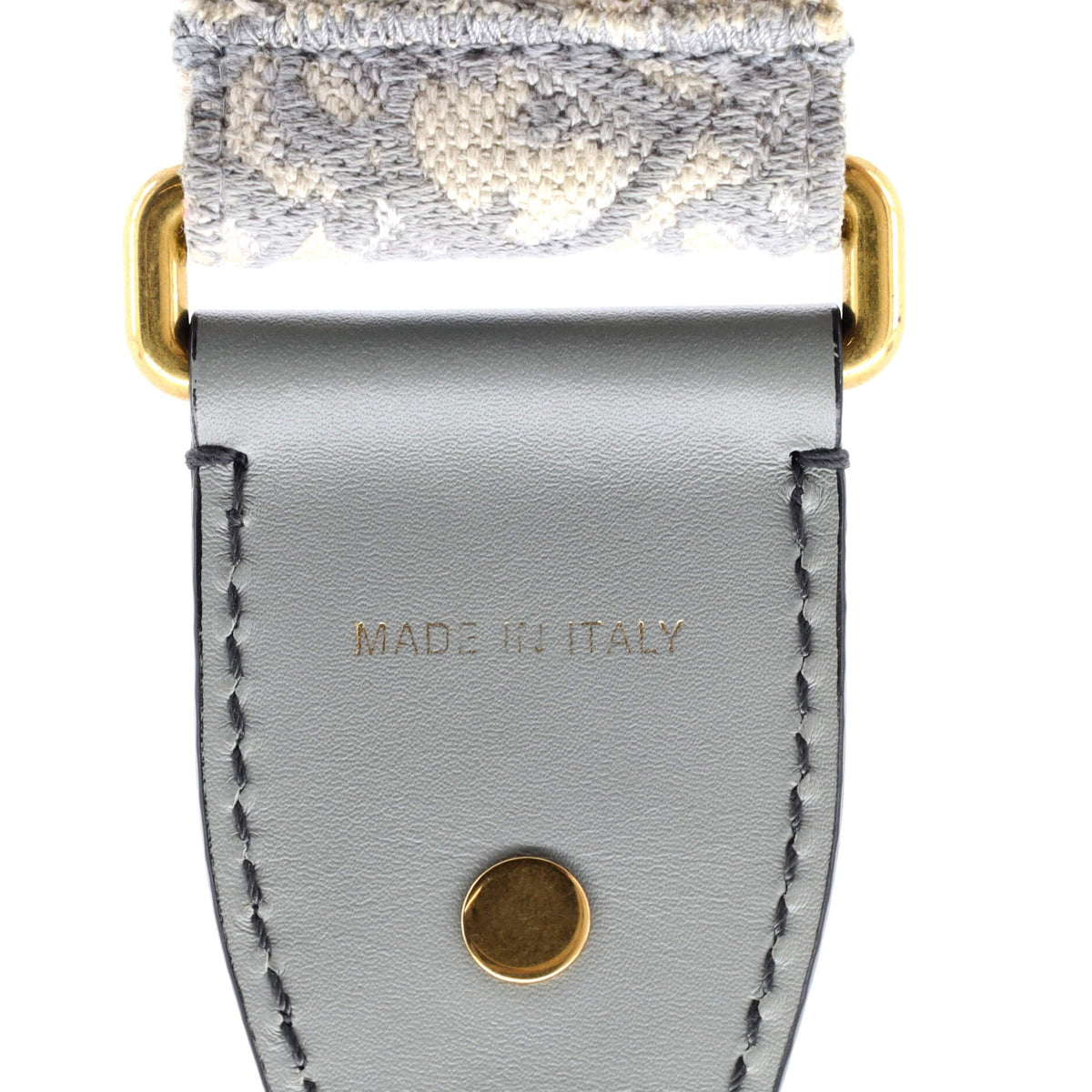 Shoulder Strap Embellished Oblique Canvas