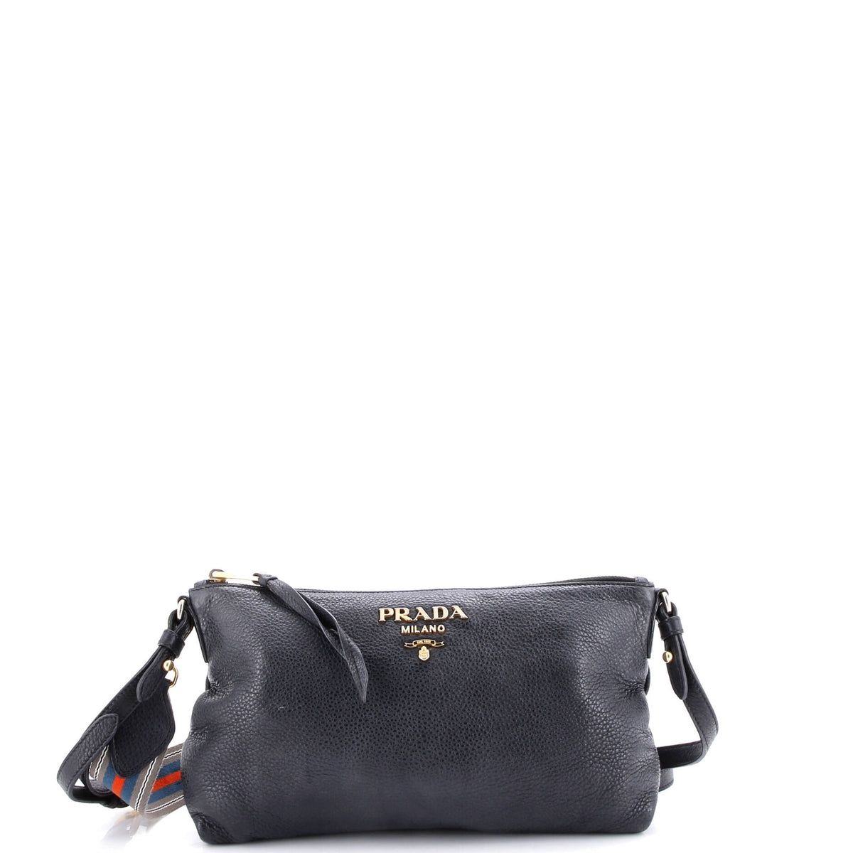 Dual Strap Flat Crossbody Bag Vitello Daino Medium