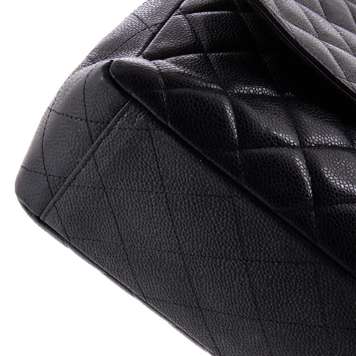 Classic Single Flap Bag Quilted Caviar Maxi