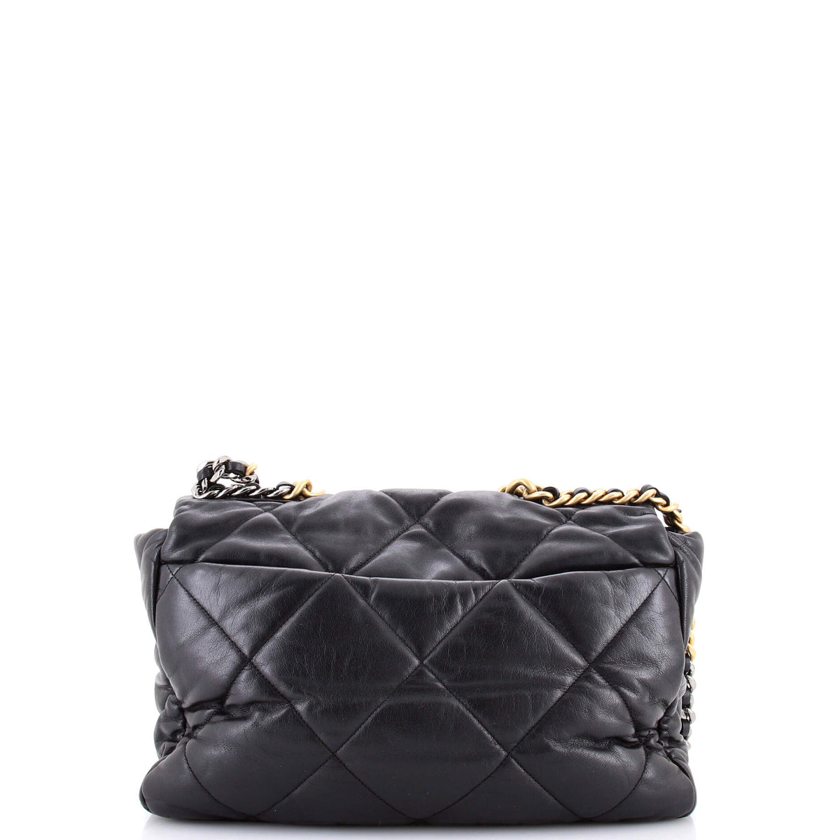 19 Flap Bag Quilted Leather Maxi