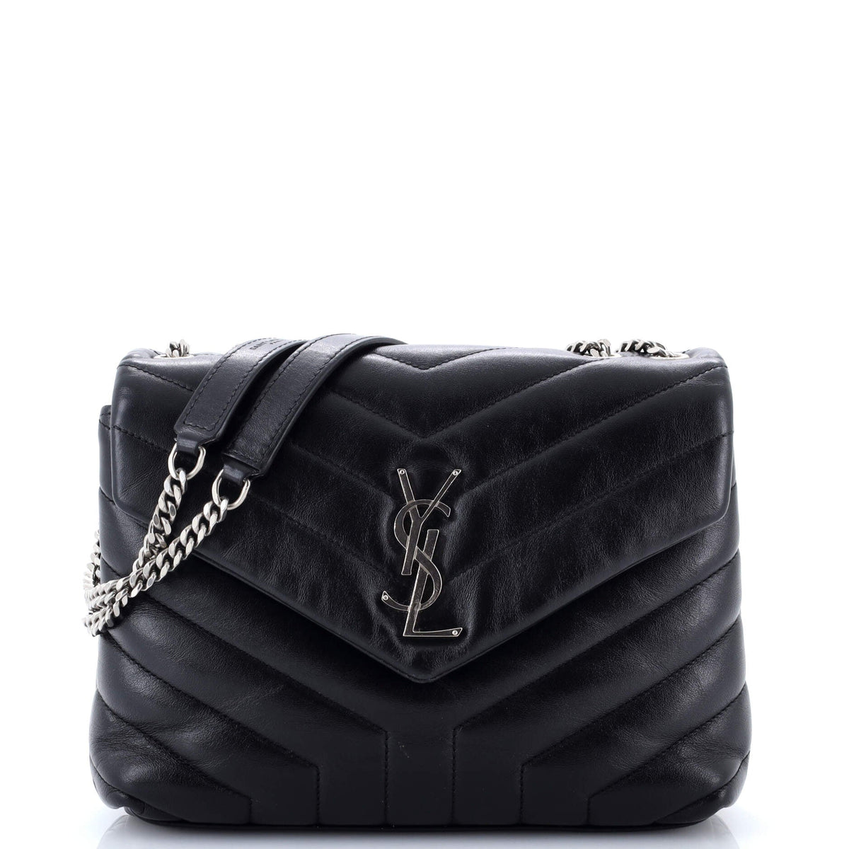 Loulou Shoulder Bag Matelasse Chevron Leather Small