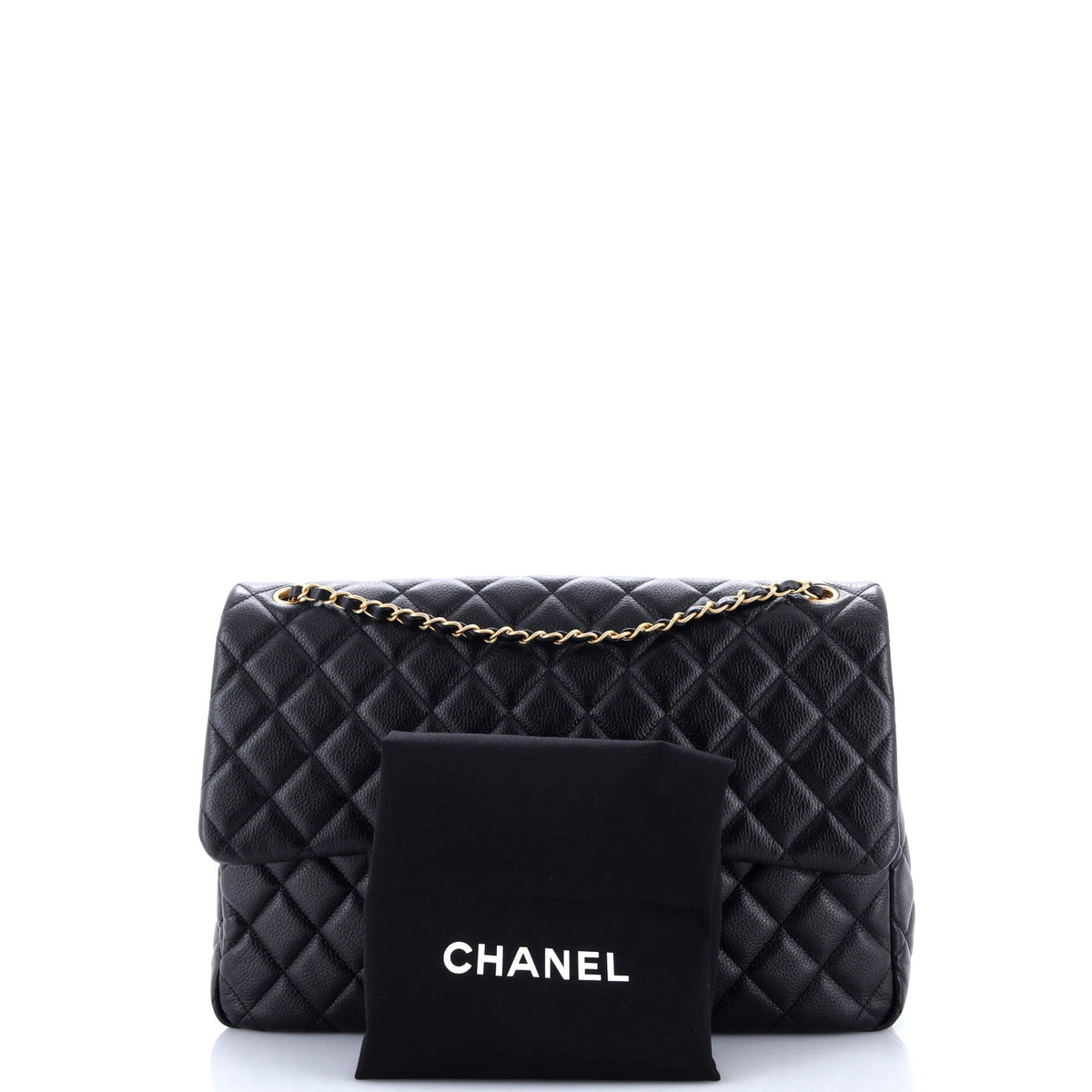 XXL Travel Flap Bag Quilted Caviar Small