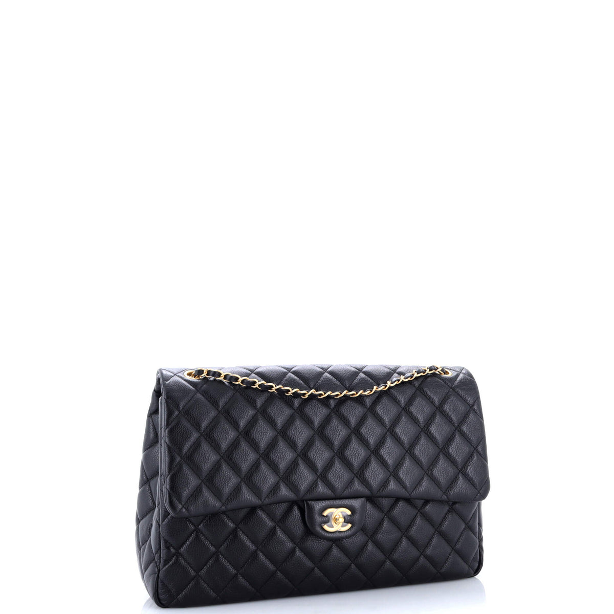 XXL Travel Flap Bag Quilted Caviar Small